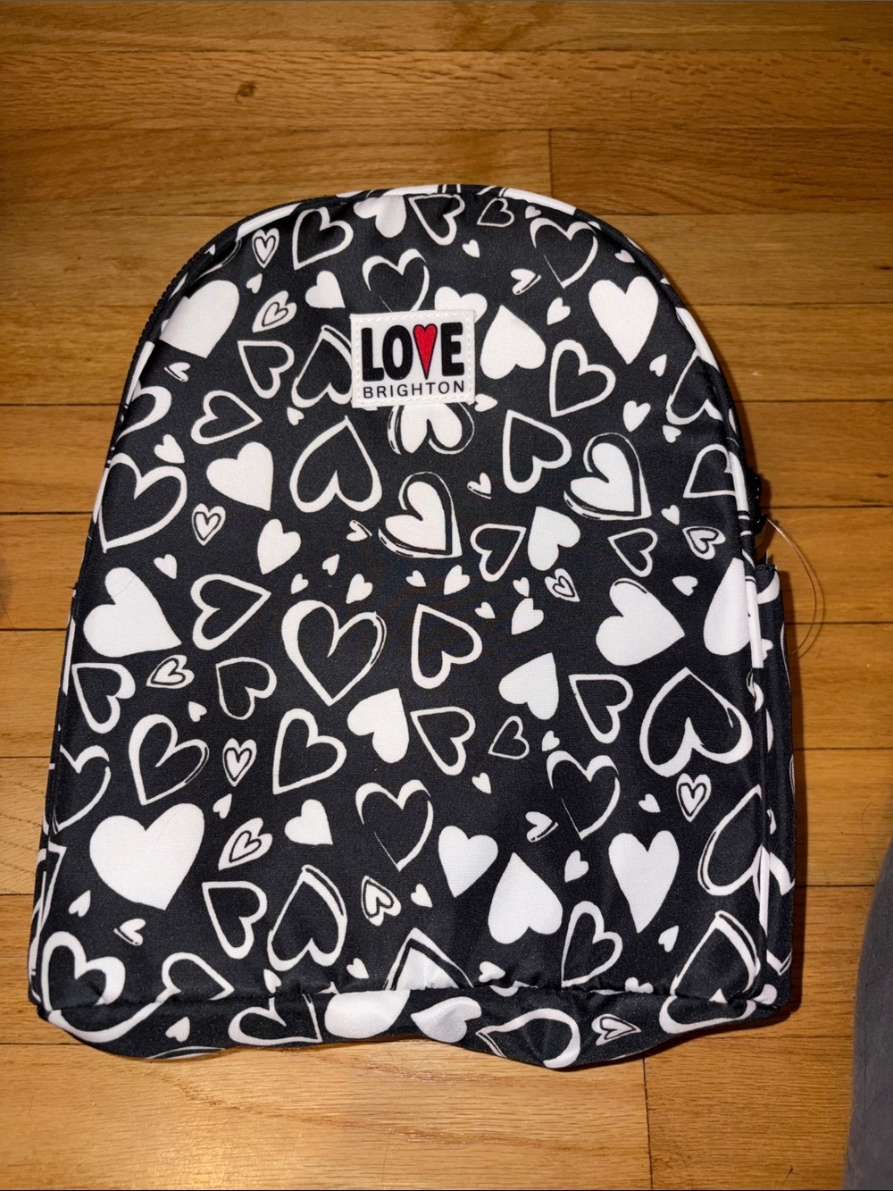 Brighton Black & White Heart Backpack